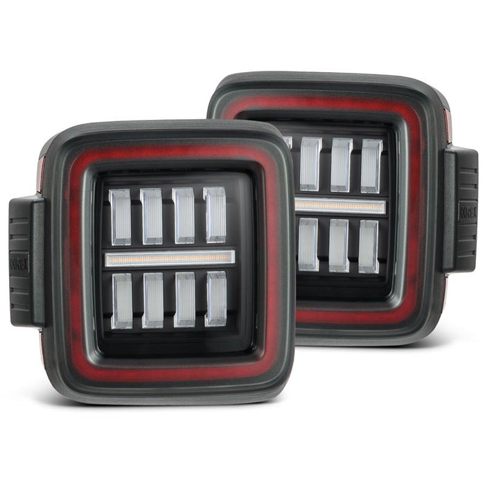 AlphaRex 602020 NOVA-Series Black/Red Prismatic LED Tail Lights