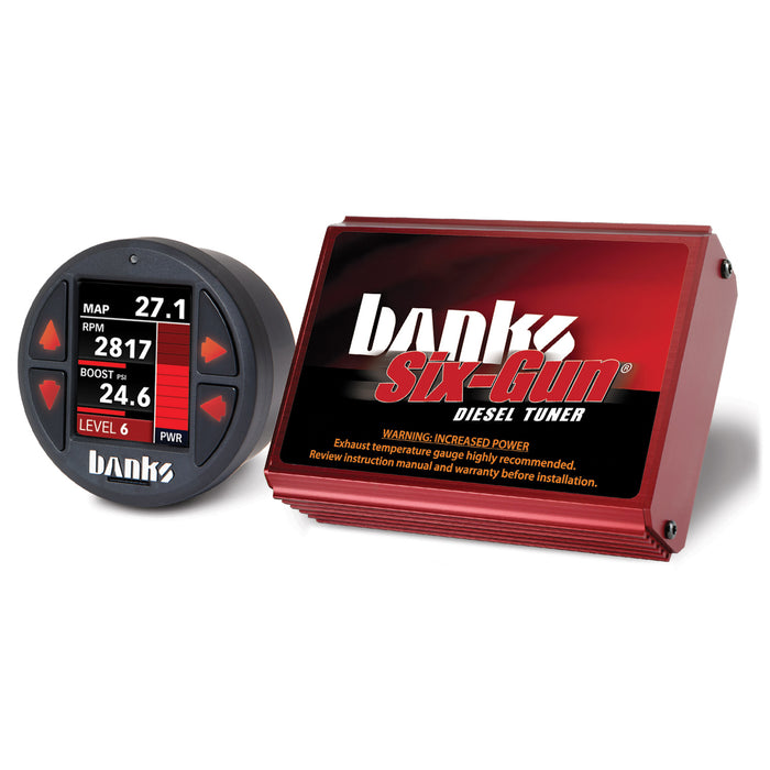 Banks Power 61412 Six-Gun Diesel Tuner with Banks iDash 1.8 Super Gauge for use with 2004-2005 Chevy 6.6L LLY Banks Power