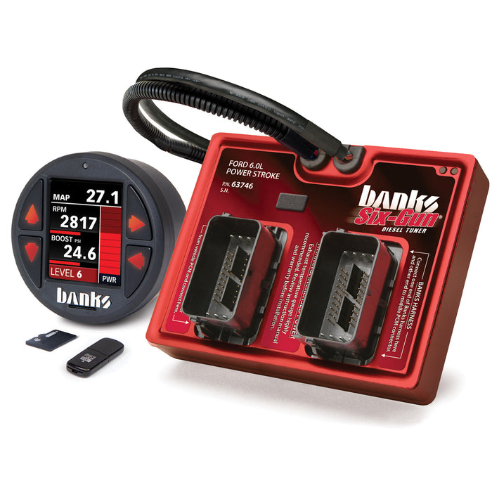 Banks Power 61454 Six-Gun Diesel Tuner W/iDash 1.8 DataMonster 03-07 Ford 6.0 Truck/03-05 Excursion Banks Power