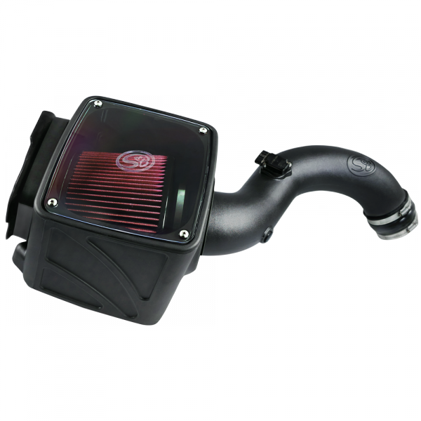 S&B Filters 75-5102 Cold Air Intake For 04-05 Chevrolet Silverado GMC Sierra V8-6.6L LLY Duramax Cotton Cleanable Red