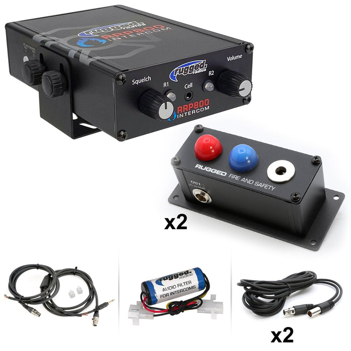 Rugged Radios 800-2P Fire and Safety 2-Person Dual Radio Intercom Kit