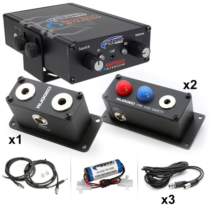 Rugged Radios 800-4P Fire and Safety 4-Person Dual Radio Intercom Kit