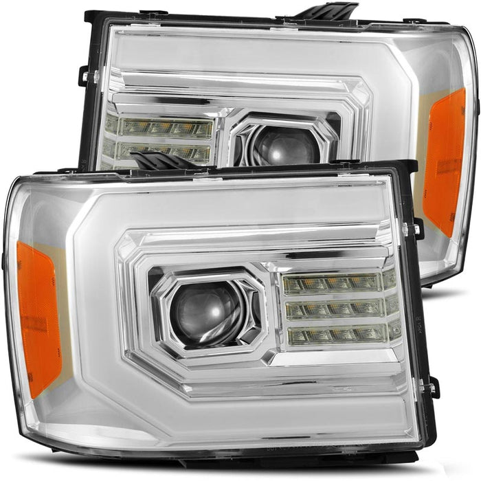 AlphaRex 880096 LUXX-Series Chrome LED Projector Headlights