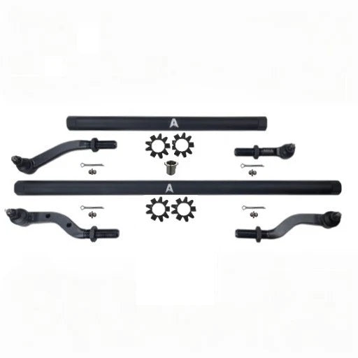 APEX Chassis KIT120-Dana44-YesFlip 2.5 Ton Tie Rod and Drag Link Assembly - Black Aluminum 18-25 Jeep Wrangler JL / Gladiator JT