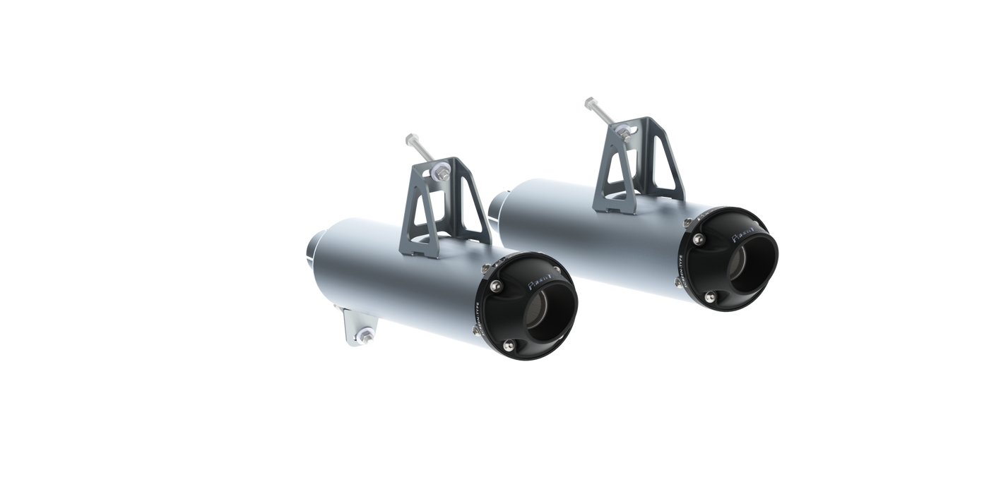 MBRP AT-9207PT Dual Slip-On Mufflers For 13-18 Can-Am Maverick