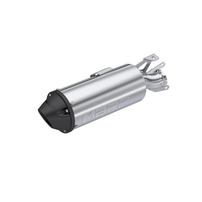 MBRP AT-9502PT 2001-2024 Polaris Sportsman 5 Inch Single Slip-on Muffler with Billet Tip Performance Series