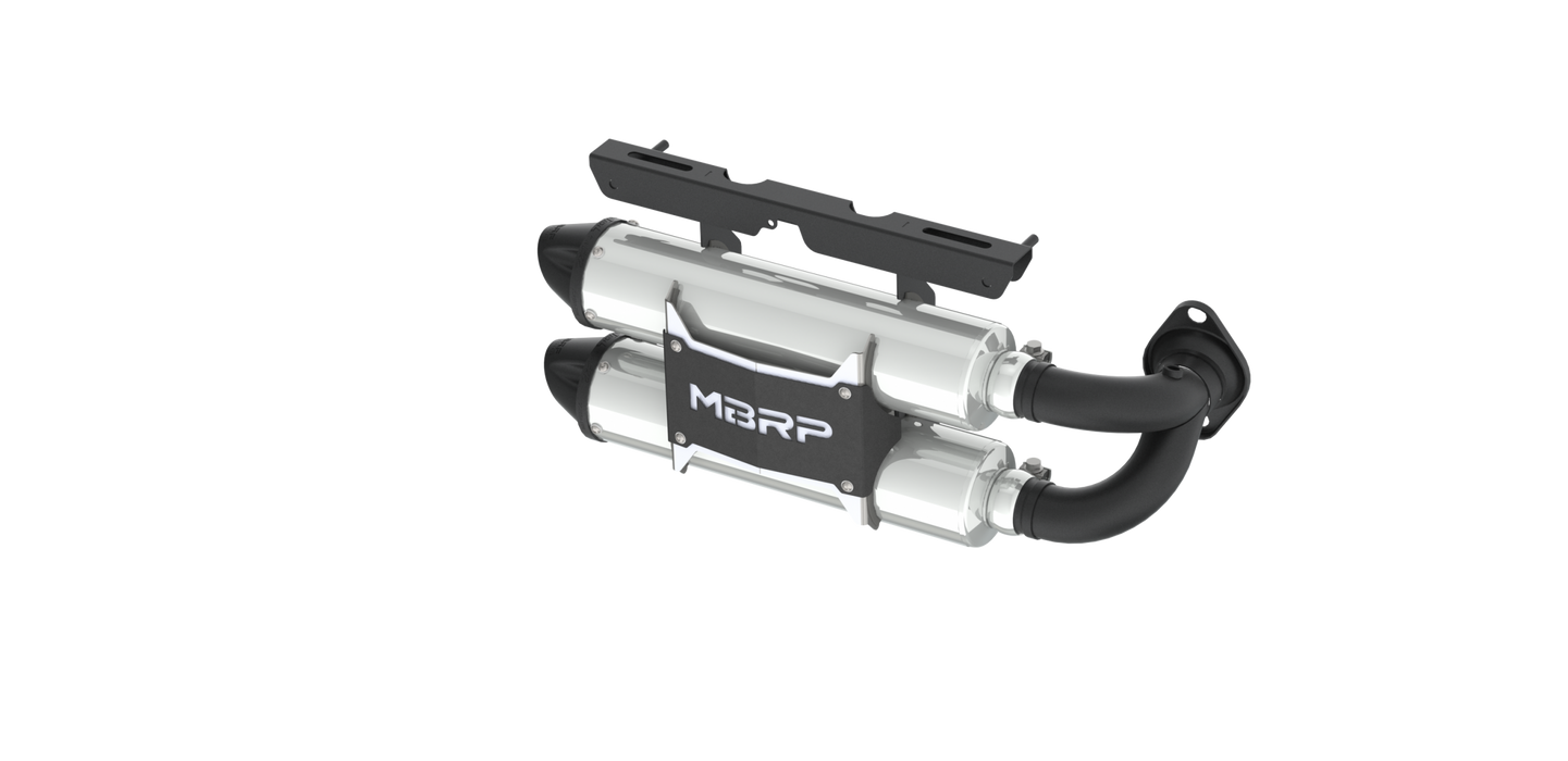 MBRP AT-9517PT Stacked Dual Slip On Exhaust Pipe Performance Series For 15-17 Polaris RZR XP 1000