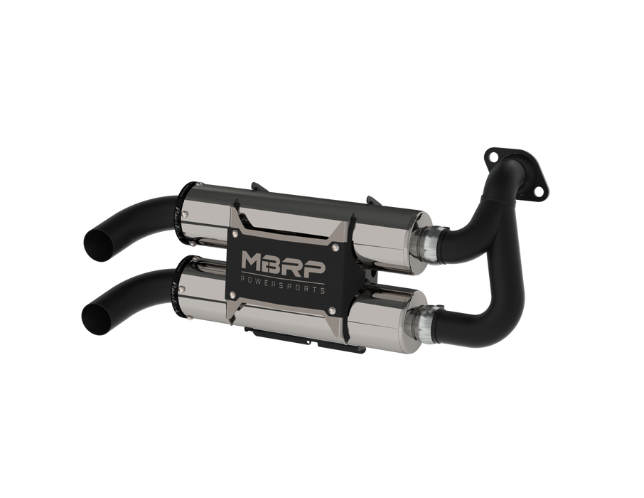 MBRP AT-9519PT Stacked Dual Slip On Exhaust Pipe For 16-23 Polaris RZR S 1000 General 1000 Performance Series