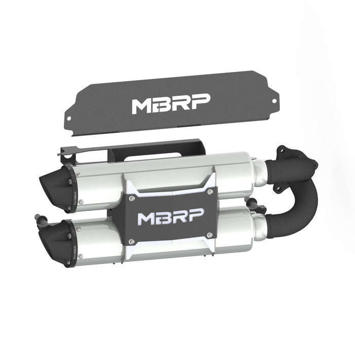 MBRP AT-9524PT Stacked Dual Slip On Exhaust Pipe For 20-Up Polaris RZR Pro XP Turbo Performance Series