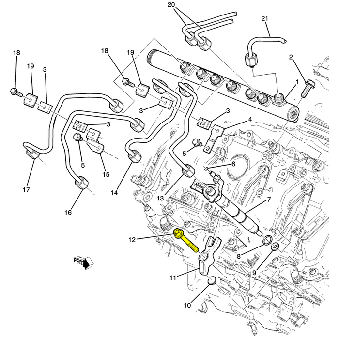 GM 11611340 L5P Fuel Injector Bracket Bolt