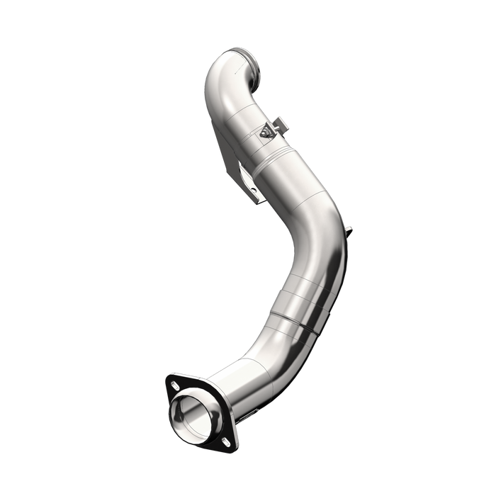 MBRP FALCA460 4 Inch Turbo Down Pipe For 15-16 Ford 6.7L Powerstroke Non Cab and Chassis Only Aluminized Steel EO Num. D-763-1