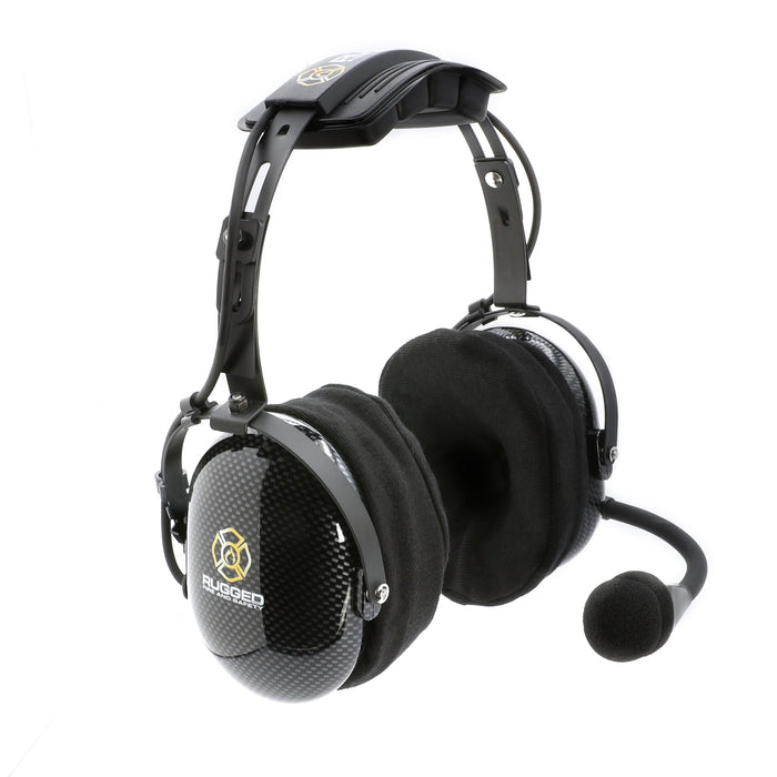 Rugged Radios FHS-22-1/4 FHS Over-The-Head Fire Safety Industrial Headset - No Buttons / For David Clark / Sigtronics / Avcomm