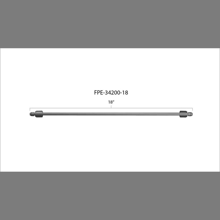 Fleece Performance FPE-34200-18 18 Inch High Pressure Fuel Line 8mm x 3.5mm Line M14 x 1.5 Nuts Fleece Performance