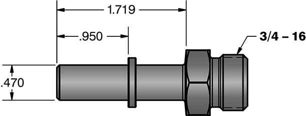 Fleece Performance FPE-34550-A 12mm Quick Connect to 3/4 Inch-16 O-ring (-8 AN) Fleece Performance