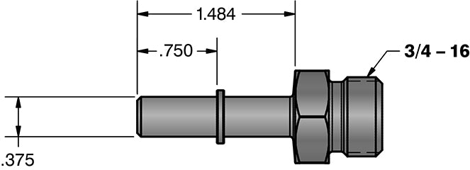 Fleece Performance FPE-34551-A¬†¬† 3/8 Inch Quick Connect to 3/4 Inch-16 O-ring (-8 AN) Fleece Performance