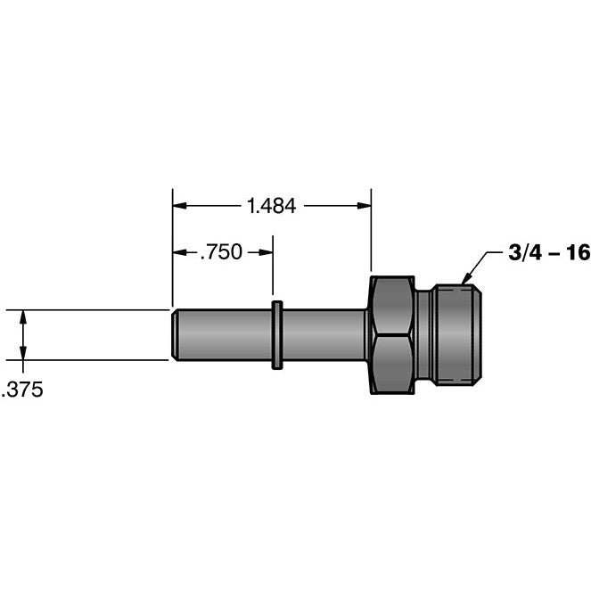 Fleece Performance FPE-34551-A¬†¬† 3/8 Inch Quick Connect to 3/4 Inch-16 O-ring (-8 AN) Fleece Performance