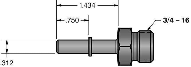 Fleece Performance FPE-34552-A¬† 5/16 Inch Quick Connect to 3/4 Inch-16 O-ring (-8 AN) Fleece Performance