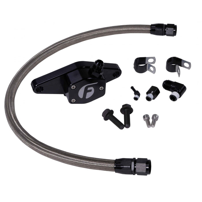 Fleece Performance FPE-CLNTBYPS-CUMMINS-12V-SS Cummins Coolant Bypass Kit 12V 94-98 with Stainless Steel Braided Line Fleece Performance