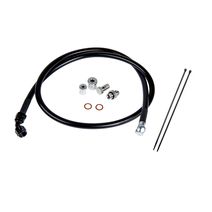 Fleece Performance FPE-DTFL-0116 Remote Turbo Oil Feed Line Kit for 6.6L Duramax Turbochargers 2001-2016 GM 2500/3500 Fleece Performance