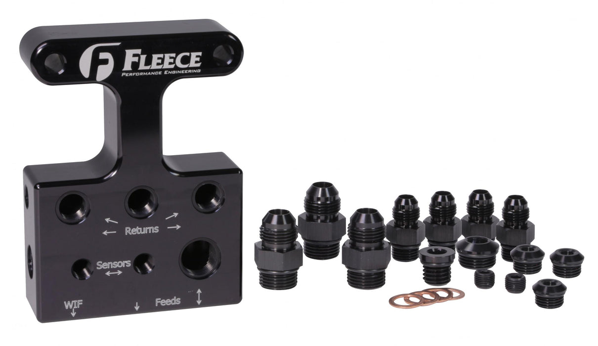 Fleece Performance FPE-FFD-RF-3G-67 2007.5-2009 3rd Gen 6.7L Dodge/Cummins Fuel Distribution Block Fleece Performance