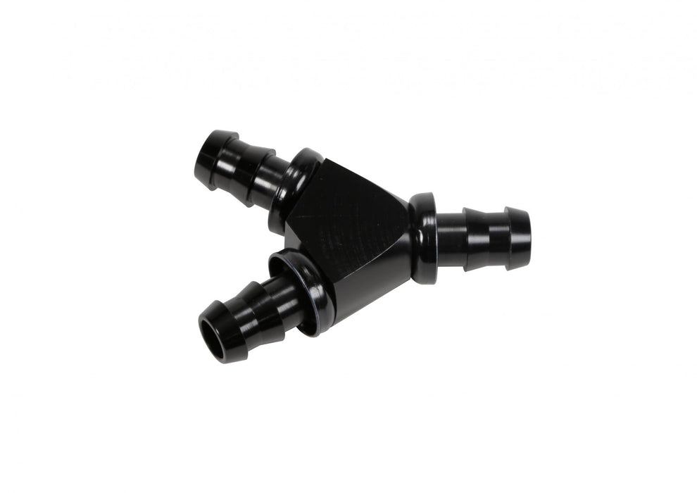 Fleece Performance FPE-FIT-Y08-BLK 1/2 Inch Black Anodized Aluminum Y Barbed Fitting (For -8 Pushlock Hose) Fleece Performance