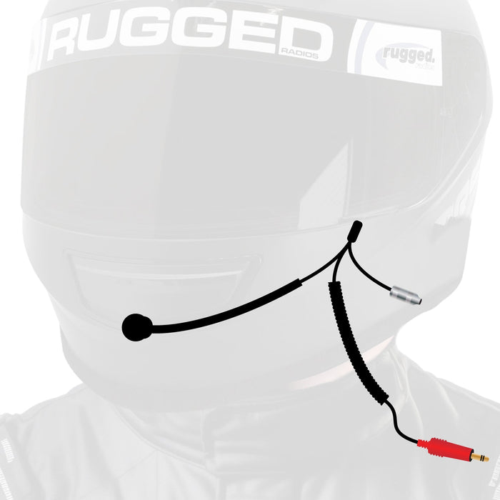 Rugged Radios HK-NFC 3C NASCAR Wired Coil Cord Helmet Kit with Mic and 3.5mm Jack