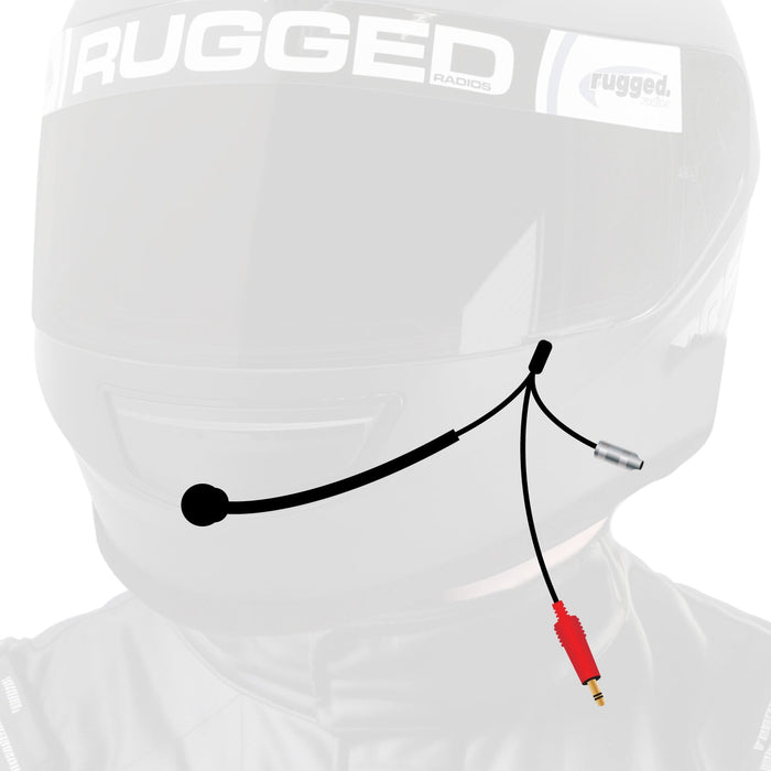 Rugged Radios HK-NF 3C NASCAR Wired Straight Cord Helmet Kit with Mic and 3.5mm Jack