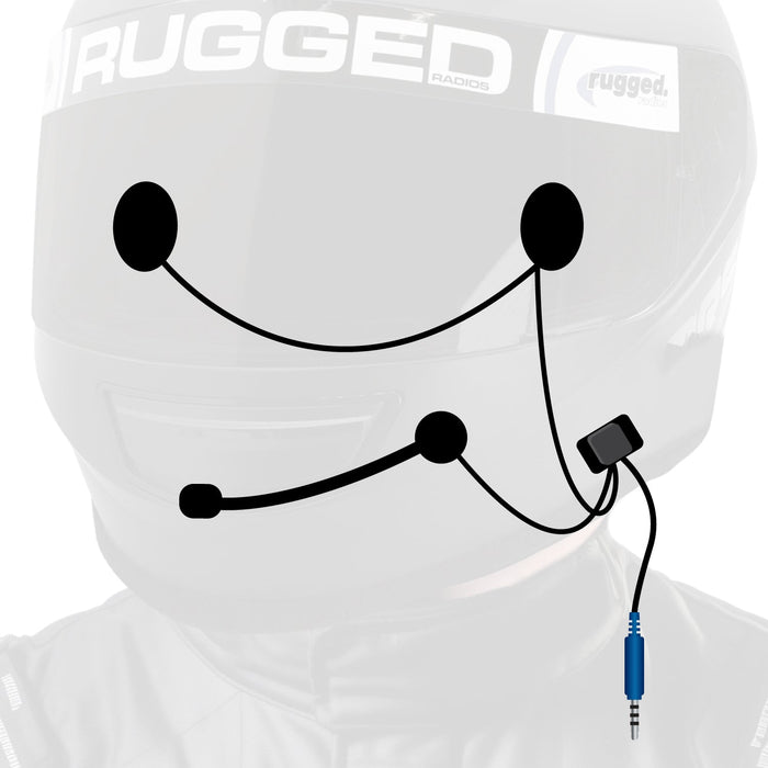 Rugged Radios HK-SPORT SUPER SPORT Wired Helmet Kit with Alpha Audio Speakers and Mic