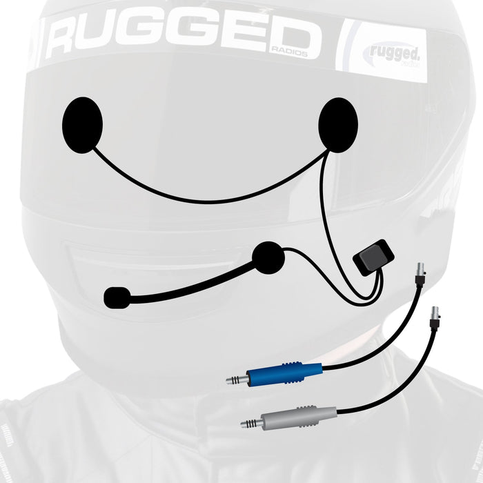 Rugged Radios HK-UNI RUGGED Wired / STX Stereo Helmet Kit with Alpha Audio Speakers and Mic