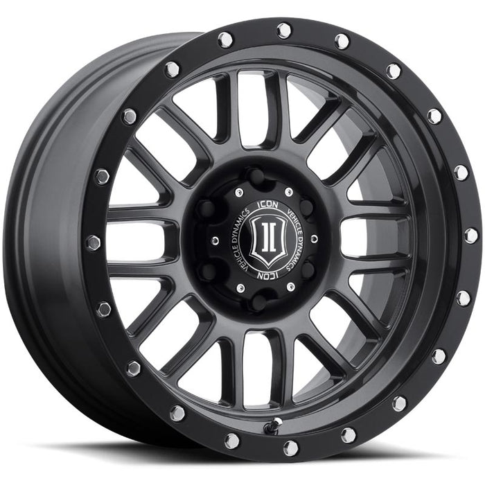 ICON Alloys Alpha Gun Metal 8x6.5" Wheel - 1220908057GM