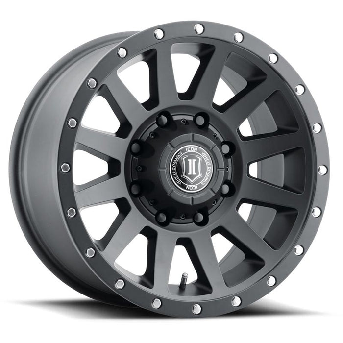ICON Alloys Compression HD Satin Black 8x6.5" Wheel - 2018908055SB