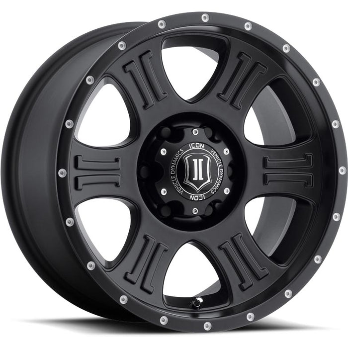ICON Alloys Shield Satin Black 5x5" Wheel - 1017857347SB