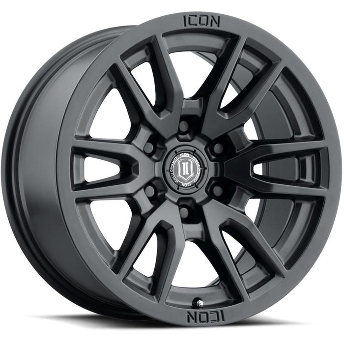ICON Alloys Vector 6 Satin Black Wheel