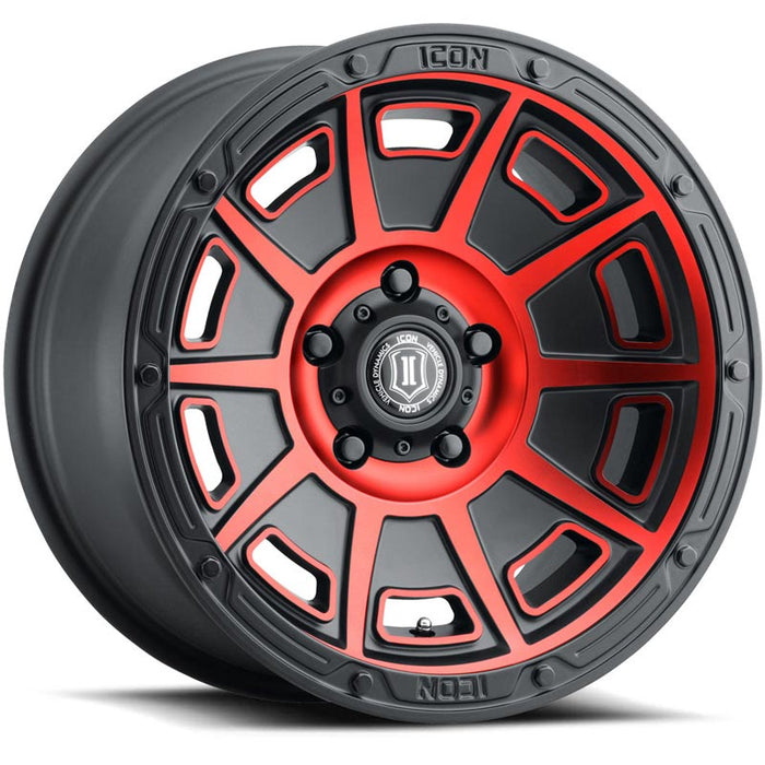 ICON Alloys Victory Satin Black/Red 6x120 Wheel - 3017859447SBRT