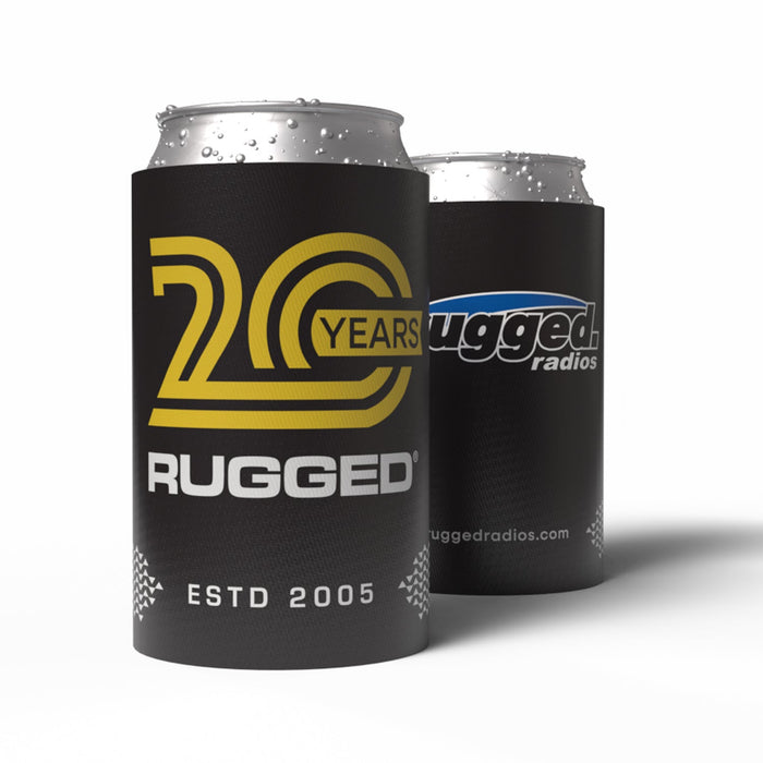 Rugged Radios KOOZIE-BLACK Rugged 20-Year Anniversary Koozie - Black