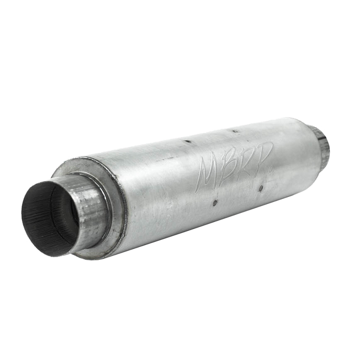 MBRP M1004A 4 Inch Inlet/Outlet Quiet Tone Exhaust Muffler 24 Inch Body 6 Inch Diameter 30 Inch Overall Aluminized Steel