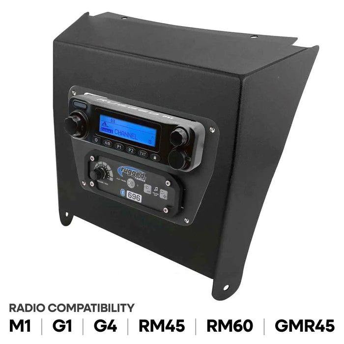 Rugged Radios MT-KRX-MM-RS Kawasaki KRX Multi-Mount Kit for Rugged Mobile Radios and Intercom - Rugged M1/G1/G4/RM45/RM60/GMR45 with Switch Holes