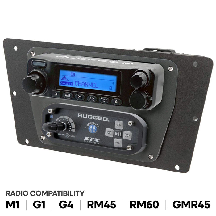 Rugged Radios MT-YXZ-MM-RS Yamaha YXZ Multi-Mount - Rugged M1/G1/G4/RM45/RM60/GMR45 with Switch Holes