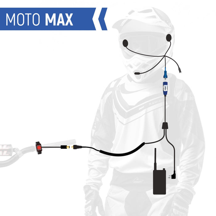 Rugged Radios MH-KIT-GMR2 MOTO MAX Complete Motorcycle Communication Kit with Heavy-Duty OFFROAD Cables - GMR2 PLUS