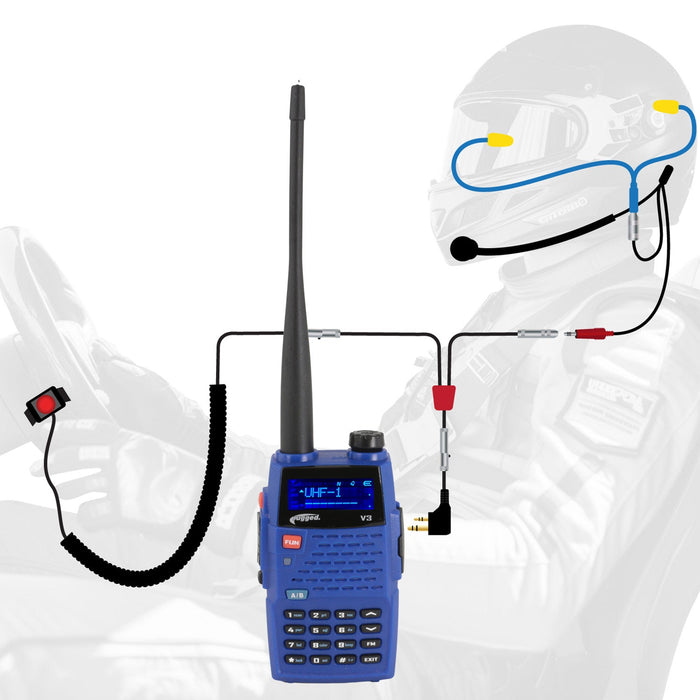 Rugged Radios NASCAR-SS-V3 NASCAR Driver Only Communication Kit with V3 Radio