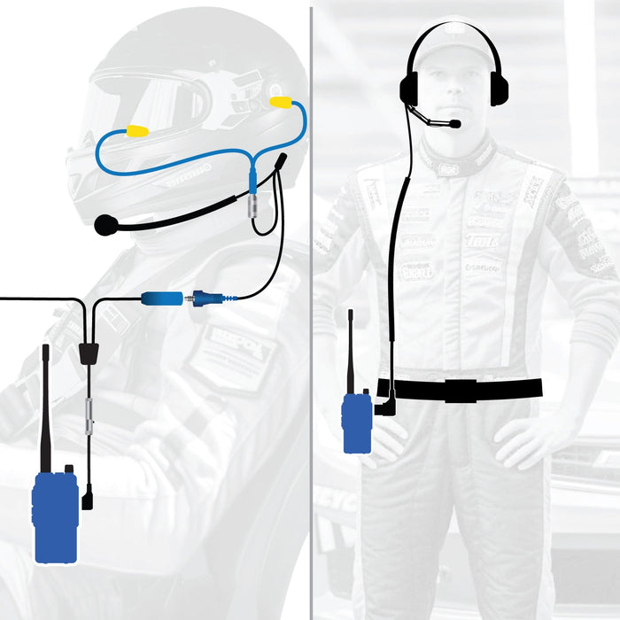 Rugged Radios OFFROAD-R1 RUGGED Wired Driver and Crew Chief Racing Kit with R1 Radios