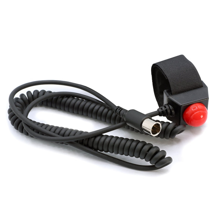 Rugged Radios PTT-VM2 Velcro Mount Steering Wheel Push to Talk (PTT) with Coil Cord  for Car Harnesses