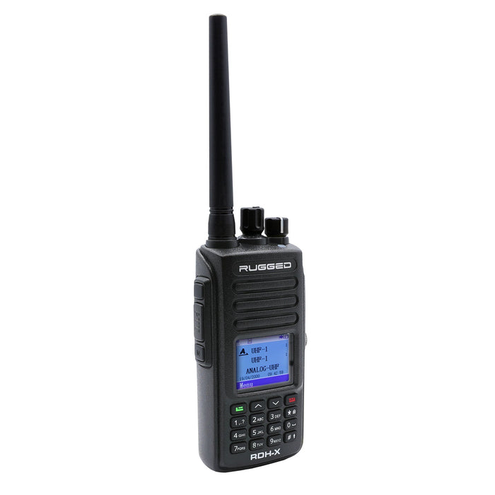 Rugged Radios RDH-X WATERPROOF - Rugged RDH-X - Business Band Two Way Handheld Radio - Digital and Analog - Black