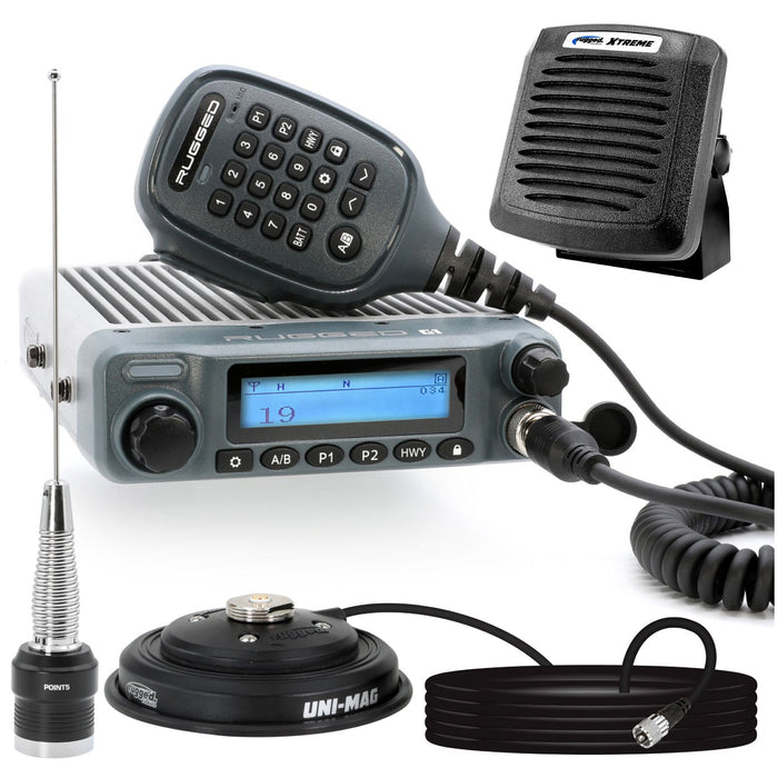 Rugged Radios RK-G1-SPK Radio Kit Plus - Rugged G1 GMRS Mobile Radio with External Speaker