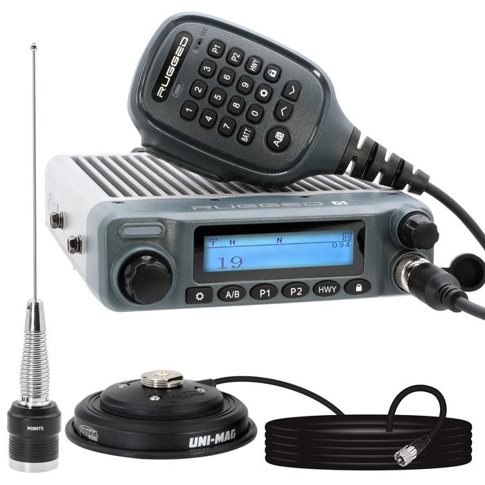 Rugged Radios RK-G1 Radio Kit - G1 ADVENTURE SERIES Waterproof GMRS Mobile Radio with Antenna
