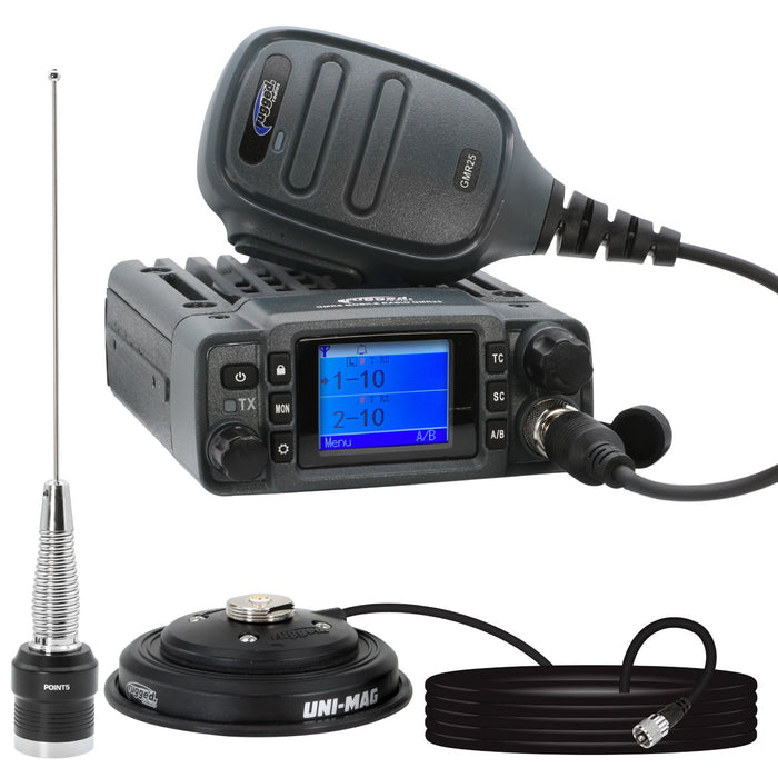 Rugged Radios RK-GMR25 Radio Kit - GMR25 Waterproof GMRS Band Mobile Radio with Antenna