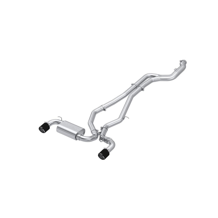 MBRP S43003CF 20-24 Toyota Supra T304 Stainless Steel 3 inch Cat Back Dual Rear with Carbon Fiber Tips