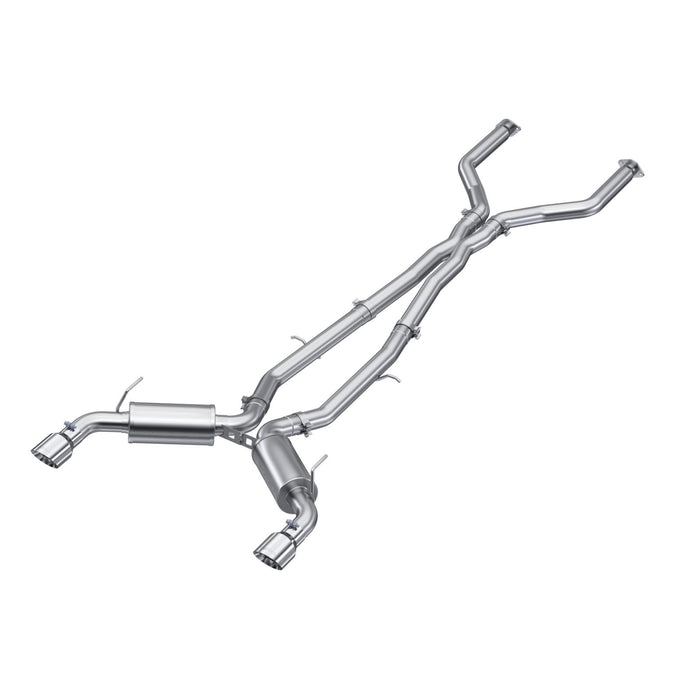 MBRP S4400304 3 Inch Cat Back Exhaust System Dual Rear For 16-24 Infiniti Q50 3.0L RWD/AWD T304 Stainless Steel