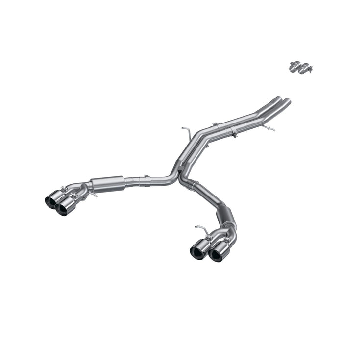 MBRP S4607304 T304 Stainless Steel 2.5 Inch Resonator Back Dual Rear Quad Tips 18-24 Audi S5 Coupe/S4 Sedan