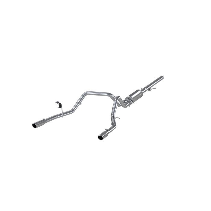 MBRP S5084409 3 Inch Cat Back Exhaust System Dual Split Rear T409 Stainless Steel For 14-18 Silverado/Sierra 1500